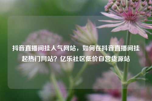 抖音直播间挂人气网站，如何在抖音直播间挂起热门网站？亿乐社区低价自营货源站  第1张